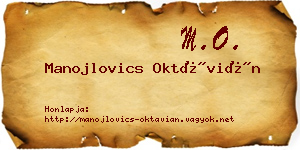Manojlovics Oktávián névjegykártya